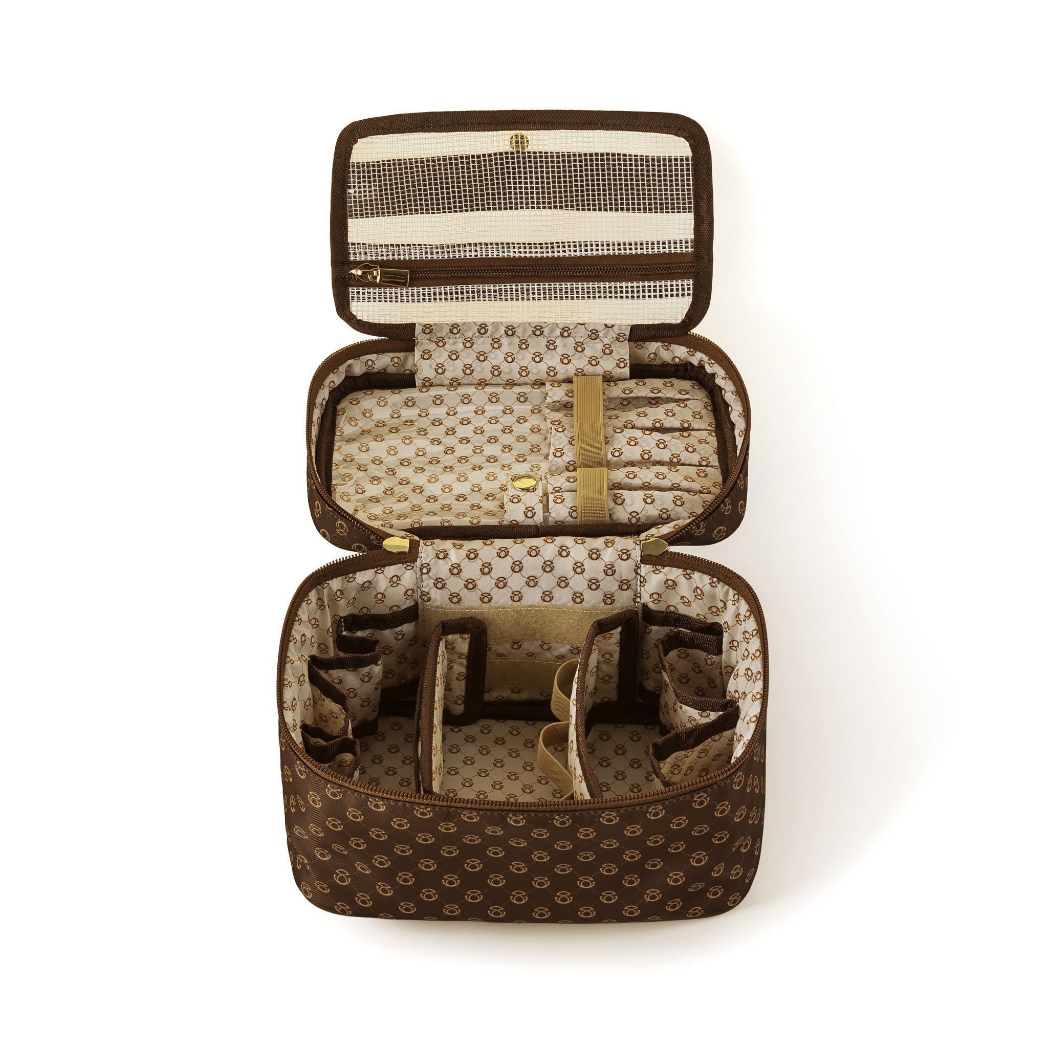 Elegant Monogram Travel Cosmetics Case