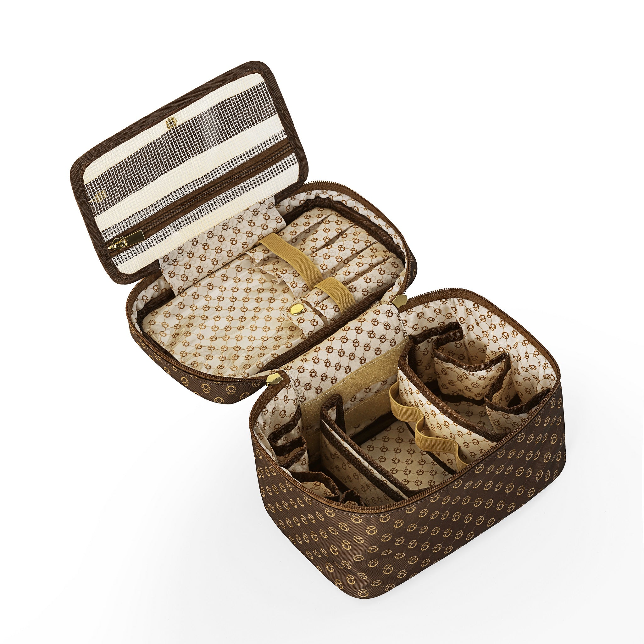 Elegant Monogram Travel Cosmetics Case