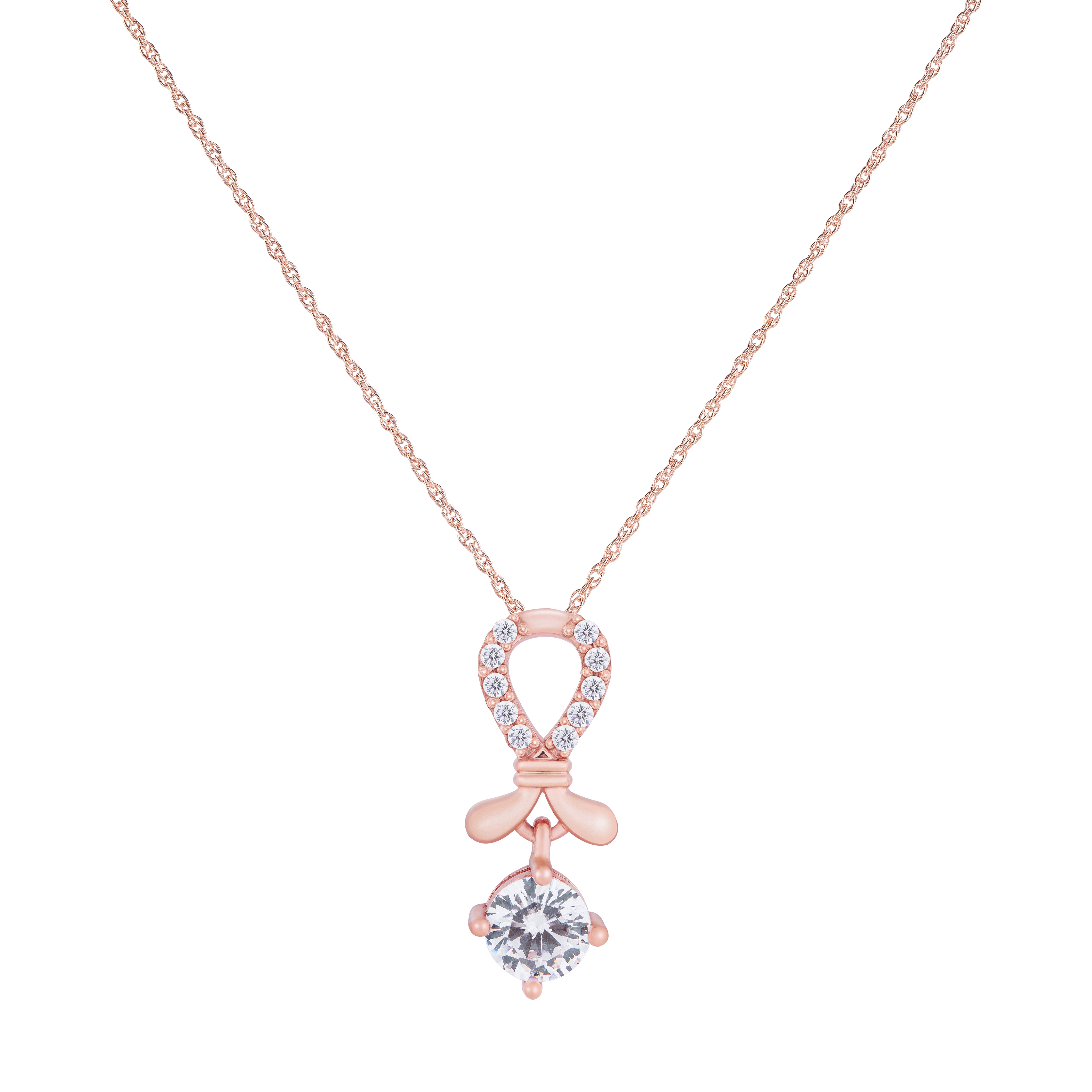 Aveline Necklace with Pendant - Rose Gold