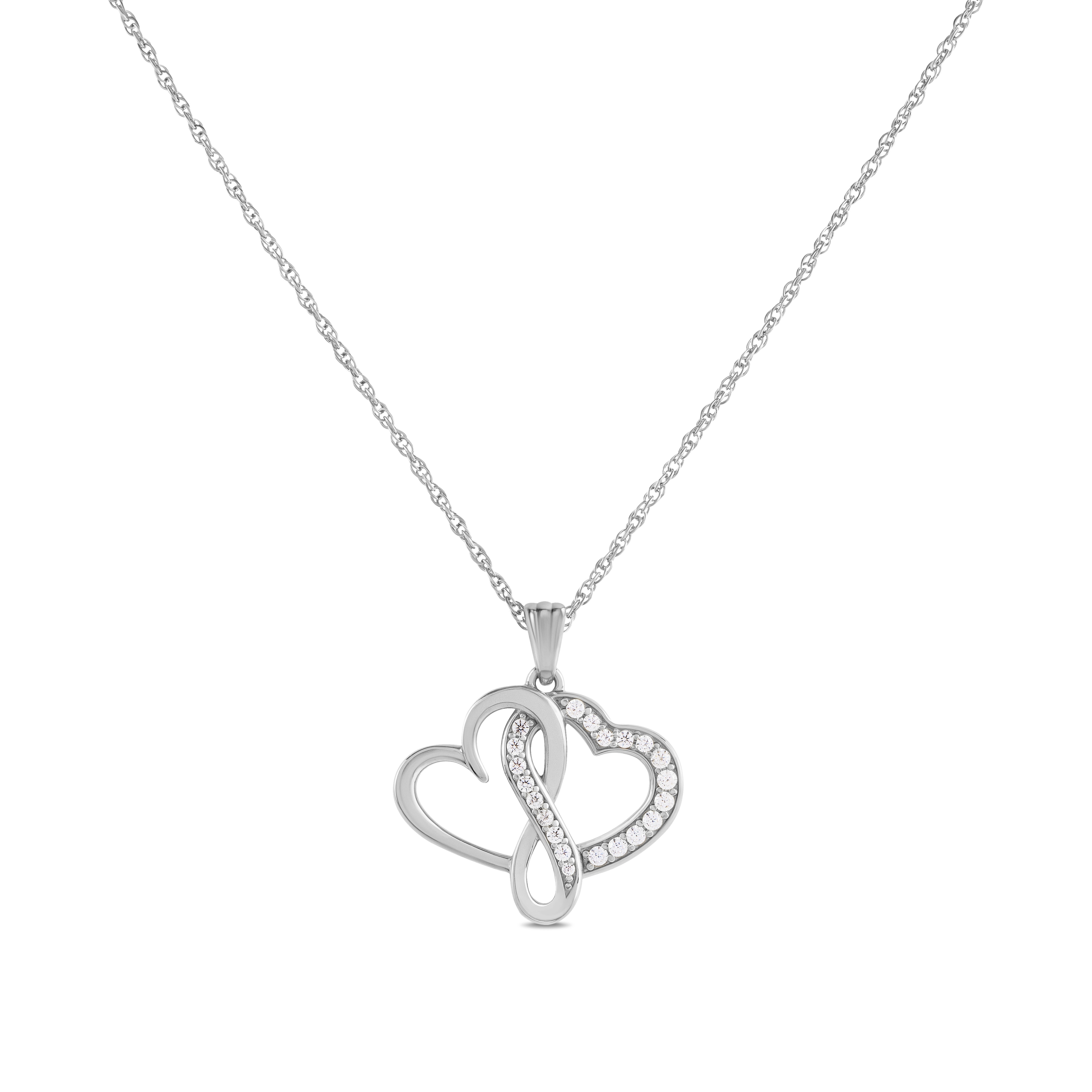 Eternal Love Necklace with Pendant - Silver